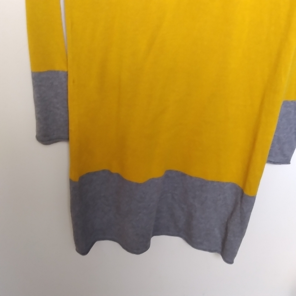 Philosophy Mustard Yellow and Gray Cashmere Blend Sweater Dress Size Medium - Picture 4 of 7